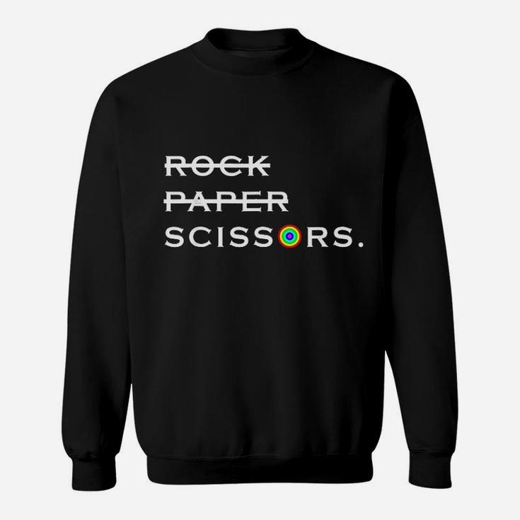 Rock Paper Scissors Lesbian Lgbt International Lesbian Day Sweat Shirt