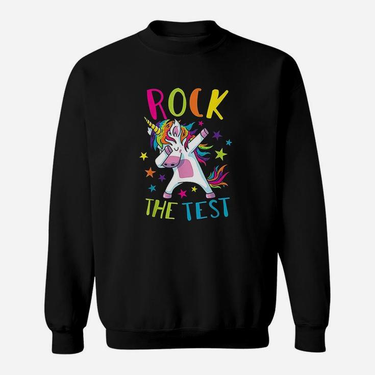 Rock The Test Funny Back School Teacher Sweat Shirt