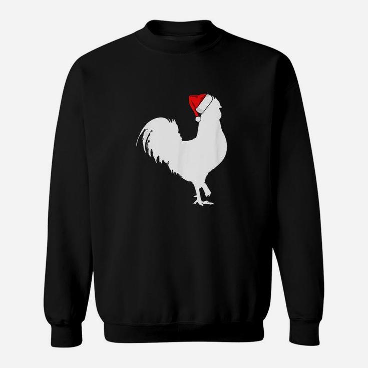 Rooster Santa Hat Merry Christmas Sweat Shirt