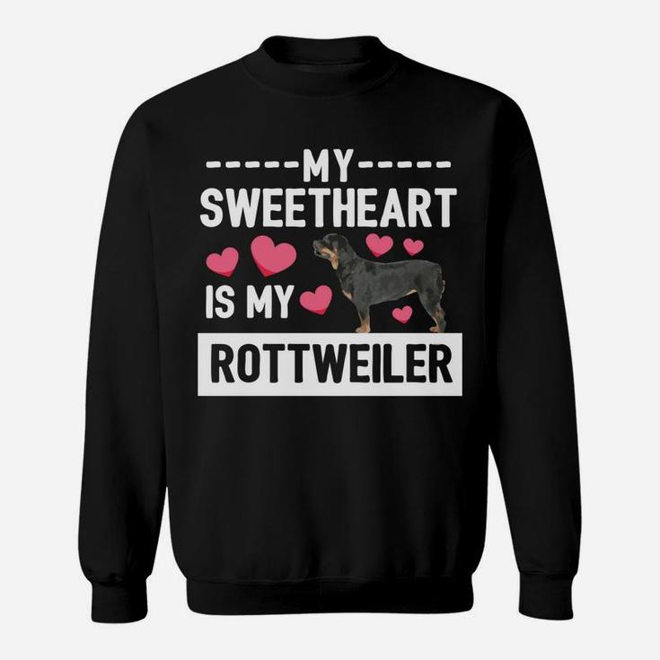 Rottweiler Valentines Boys Sweetheart Dog Lovers Sweat Shirt