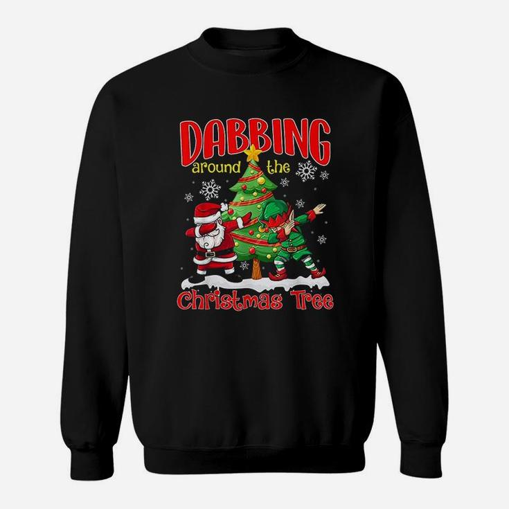 Santa Elf Dabbing Christmas Tree Kids Boys Men Xmas Gifts Sweat Shirt
