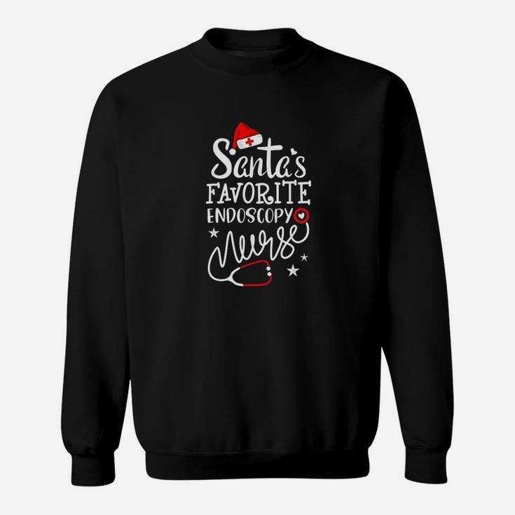 Santa Favorite Endoscopy Nurse Merry Christmas Nurse Crew Sweat Shirt