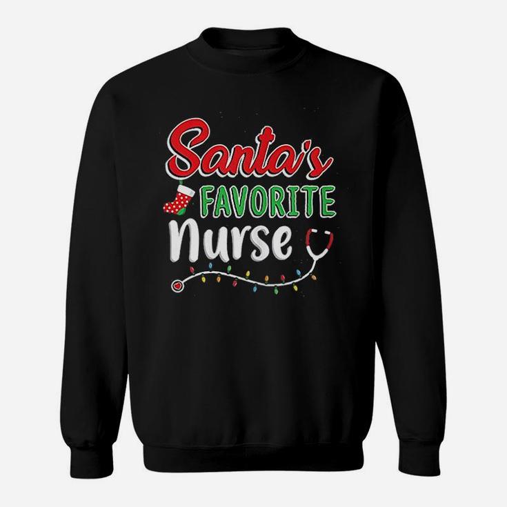 Santas Favorite Nurse, funny nursing gifts Sweat Shirt