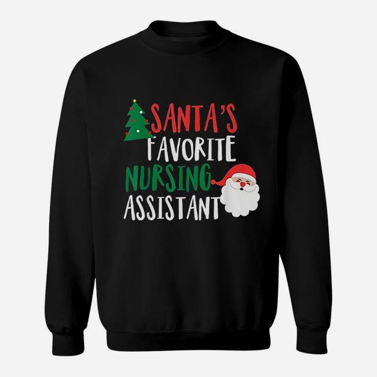 Santas Favorite Nursing Assistant Funny Christmas Sweat Shirt