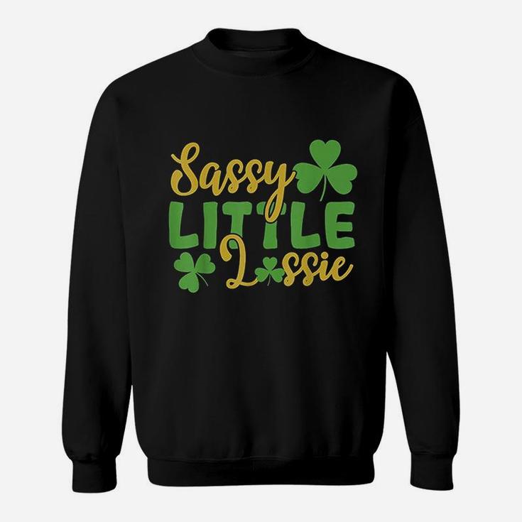Sassy Little Lassie Shamrock St Patricks Day Sweat Shirt