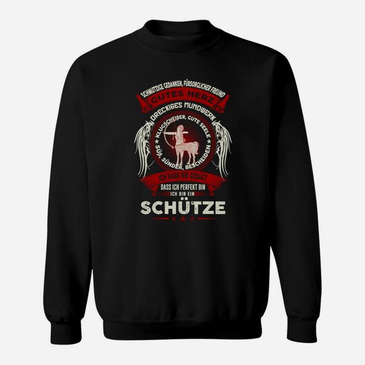 Schütze Sweatshirt mit Wappen & Spruch, Sternzeichen Design