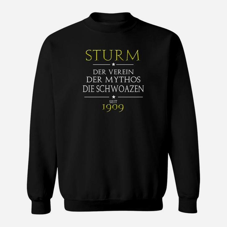 Schwarz-Goldenes 'Sturm' Fan-Sweatshirt 1909, Vereinstrikot Design