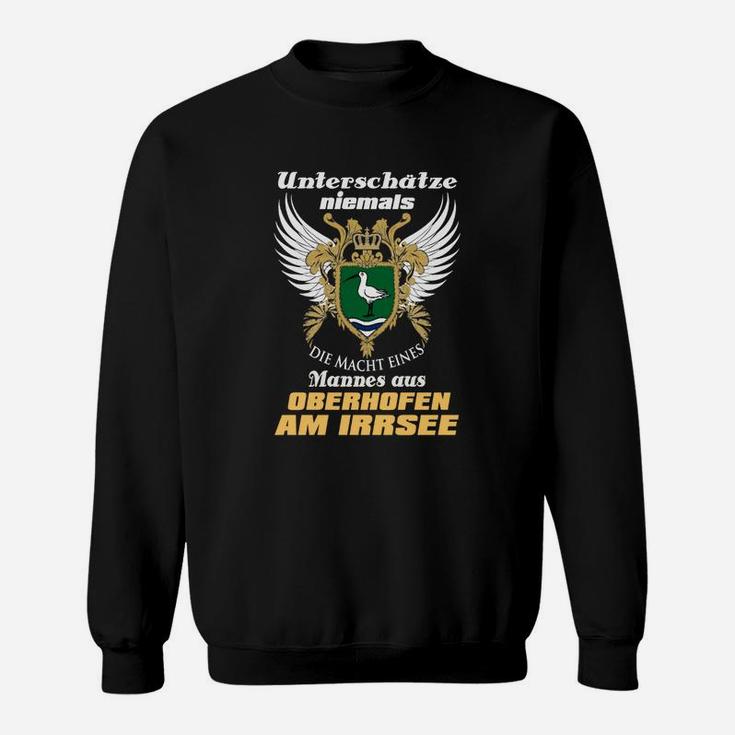 Schwarzes Sweatshirt Adler Motiv, Oberhofen am Irrsee Kraft Spruch