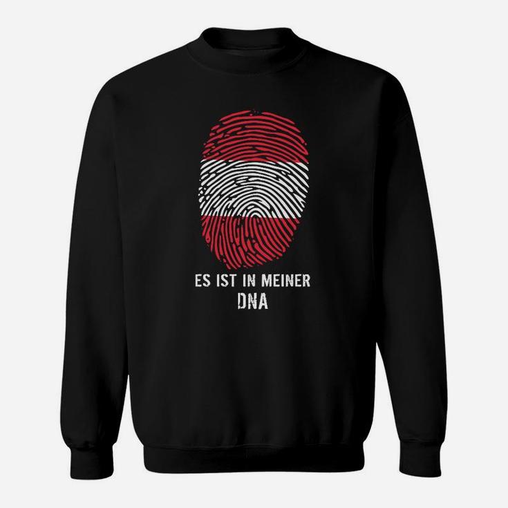 Schwarzes Sweatshirt mit DNA-Fingerabdruck, Motiv Es ist in meiner DNA
