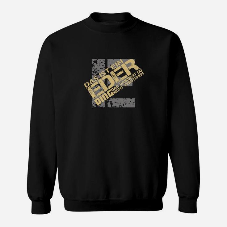 Schwarzes Urban Style Sweatshirt mit Grafik-Print Design