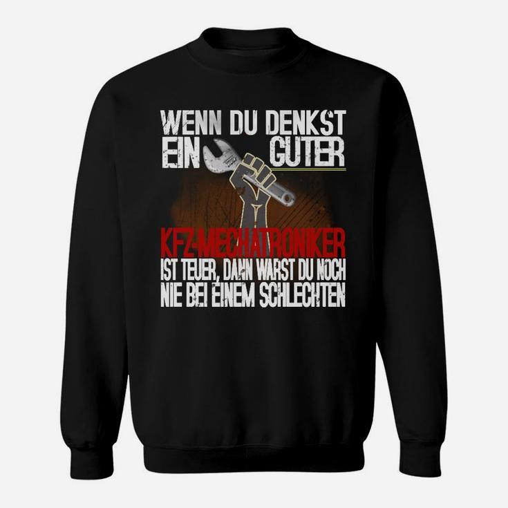 Schweißer-Motto Schwarzes Sweatshirt, Guter vs. Schlechter Kfz-Mechaniker Tee