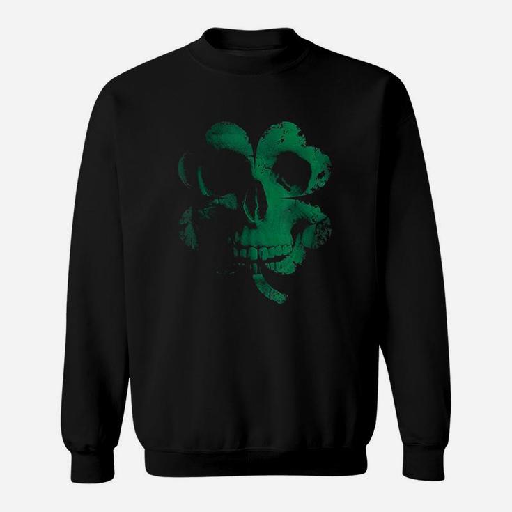 Shamrock Clover Skull Irish St Patrick Day Sweat Shirt