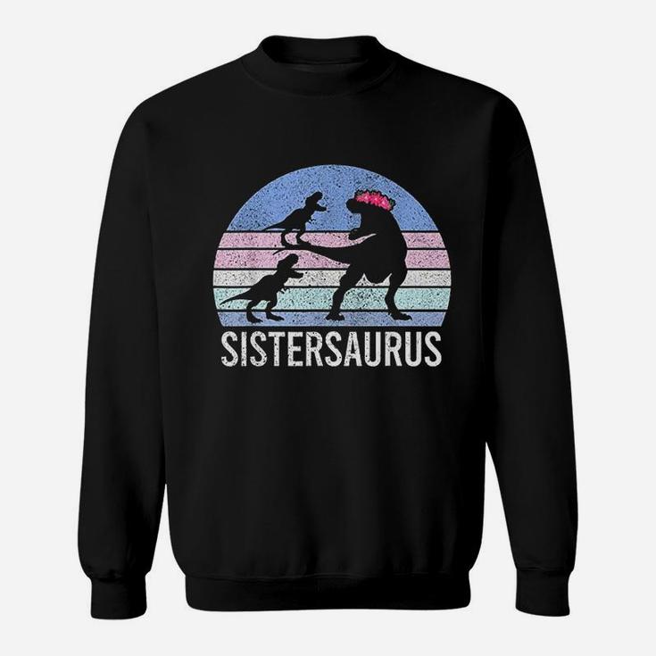 Sister Sis Santa Gift Christmas Xmas Dinosaur 2 Men Sweat Shirt
