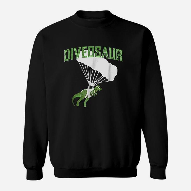 Skydiving Dinosaur T-Shirt Prehistoric Parachutist Gift