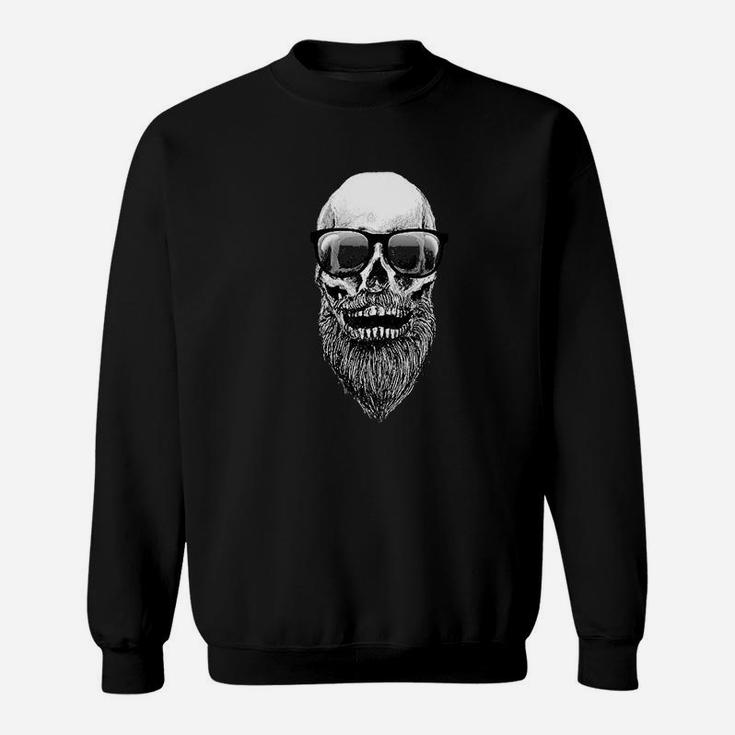 St Patricks Dads A Skull Face With Beard And Glasses Sweat Shirt