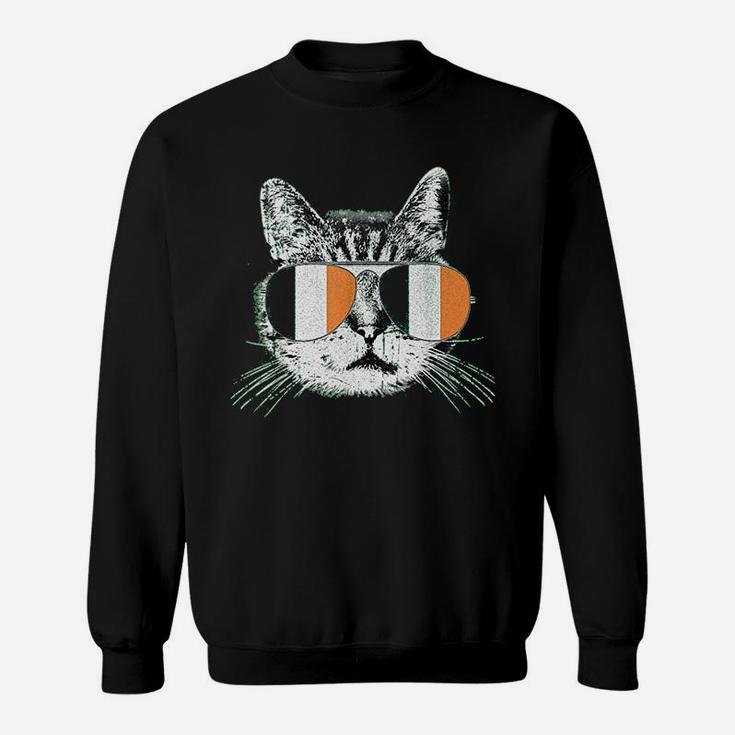 St Patricks Day Cat Irish Flag Catty Catricks Men Women Sweat Shirt