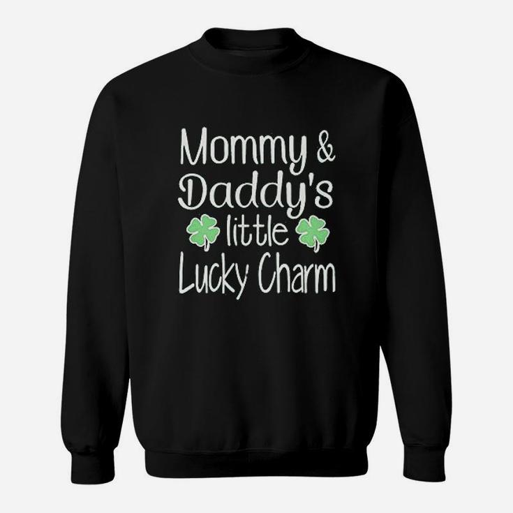 St Patricks Day Clothes Clover Tattoo Mommy And Daddys Lucky Charm Sweat Shirt