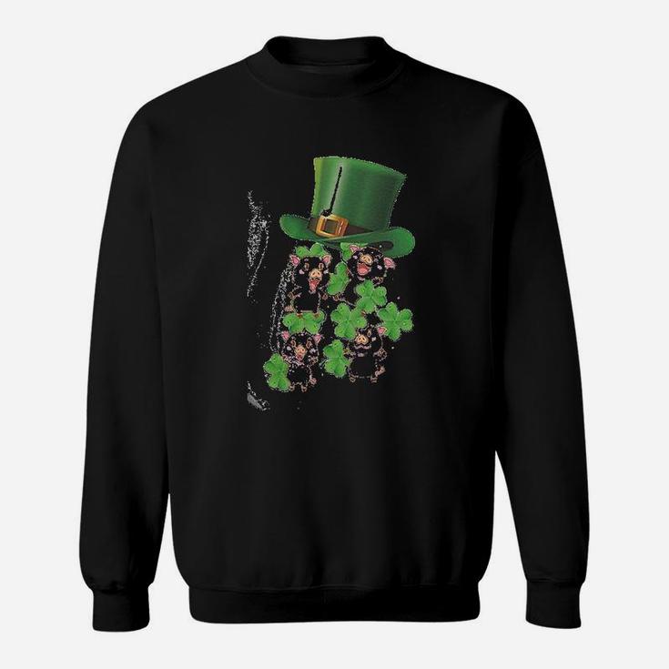 St Patricks Day Happy Pigs For Pig Lovers Sweat Shirt