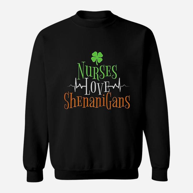 St Patricks Day Nurse Love Shenanigans Funny Sweat Shirt