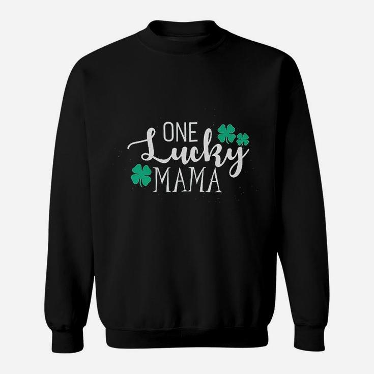 St Patricks Day One Lucky Mama Shamrock Sweat Shirt