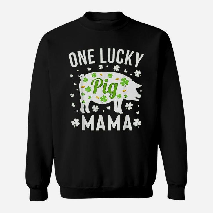 St Patricks Day Pig One Lucky Mama Mom Gift Sweat Shirt