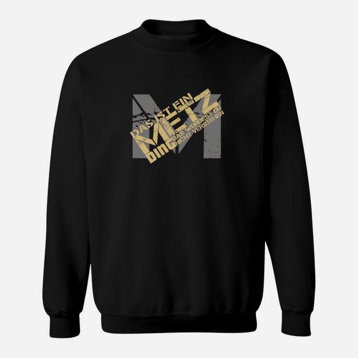 Städtenamen Motiv Grafik Sweatshirt für Herren in Schwarz, Urban Style Tee