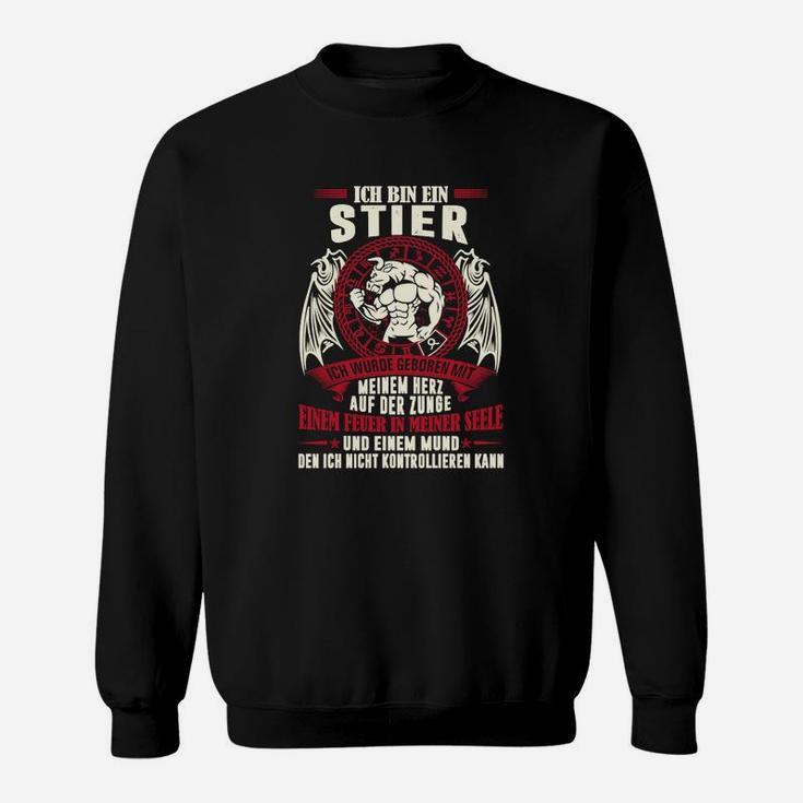 Stier-Sternzeichen Herren Sweatshirt mit lustigem Spruch, Astrologie Tee