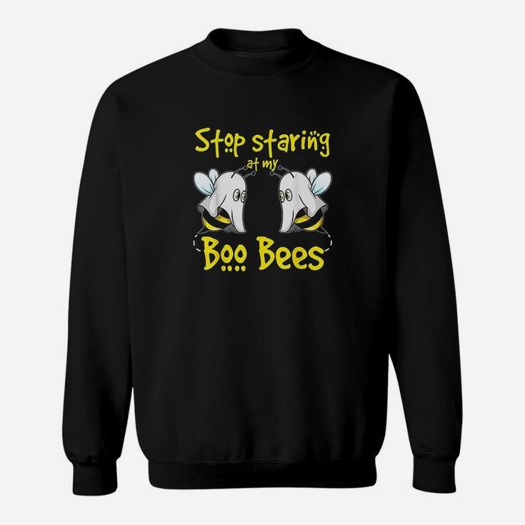 Stop Staring At My Boo Bees Funny Halloween Matching Couple Sweat Shirt