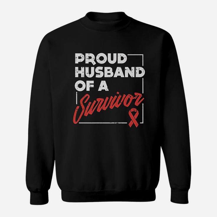 Stroke Awareness Support Aneurysm Proud Husband Survivor Sweat Shirt