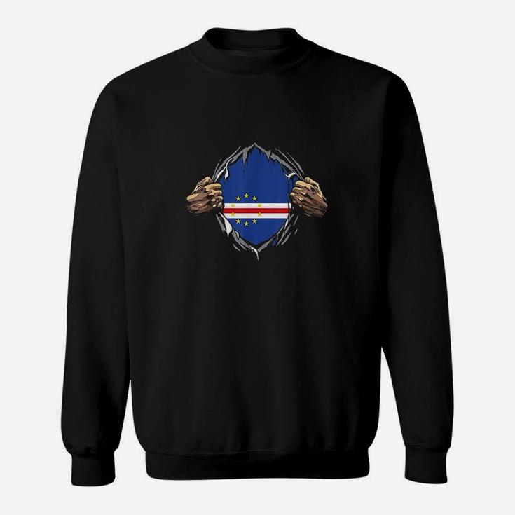Super Cape Verdean Heritage Patriotic Cape Verde Roots Gift Sweat Shirt