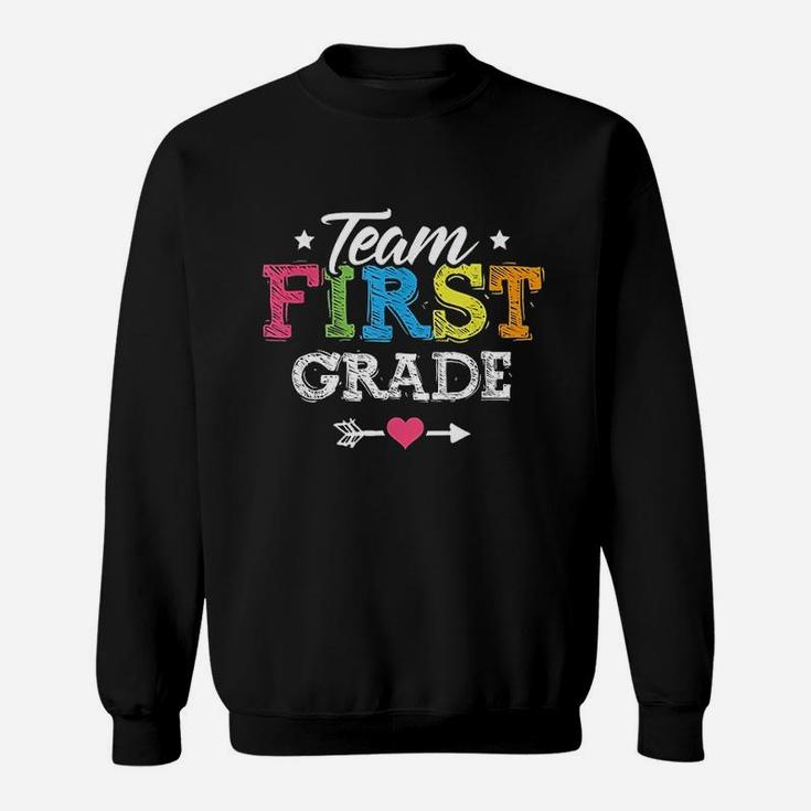 Team First Grade Teacher Student Back To School Kids Sweat Shirt