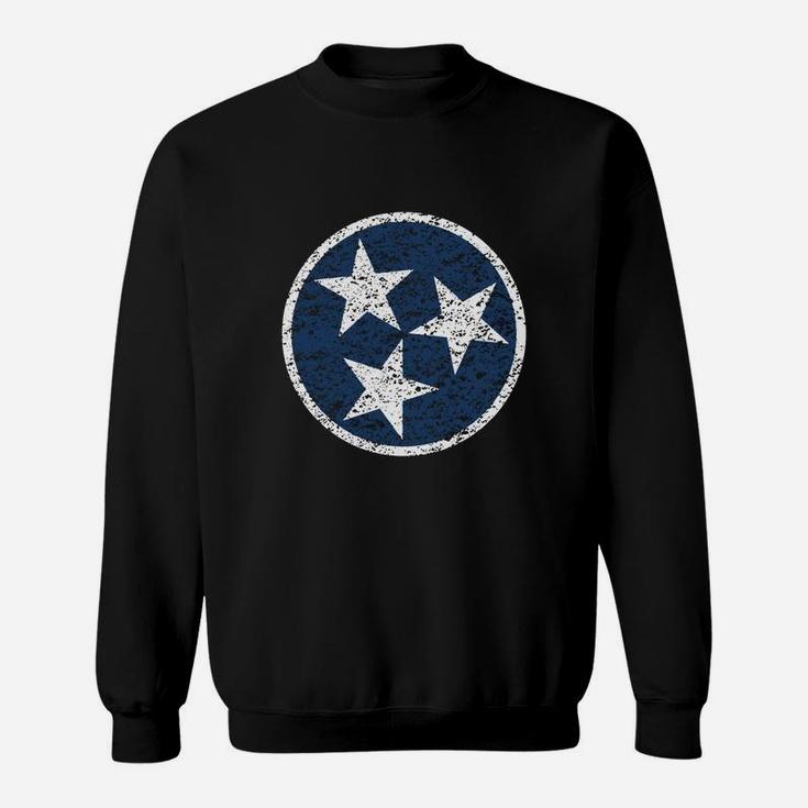 Tennessee Flag Symbol - Blue Distressed T-shirt Sweat Shirt