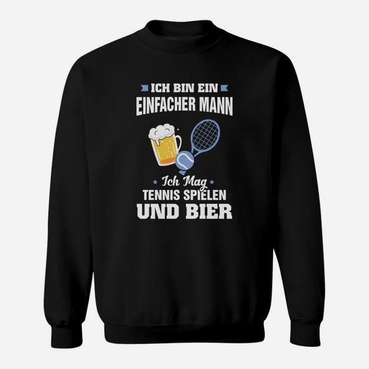 Tennis Spielen Und Bier Sweatshirt