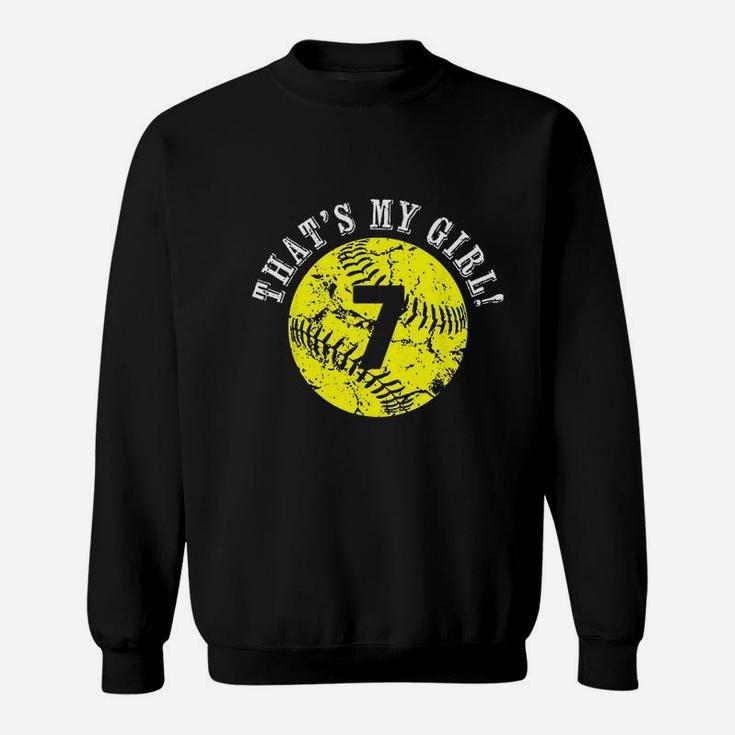 That Is My Girl Softball Player Mom Or Dad Gift Sweat Shirt