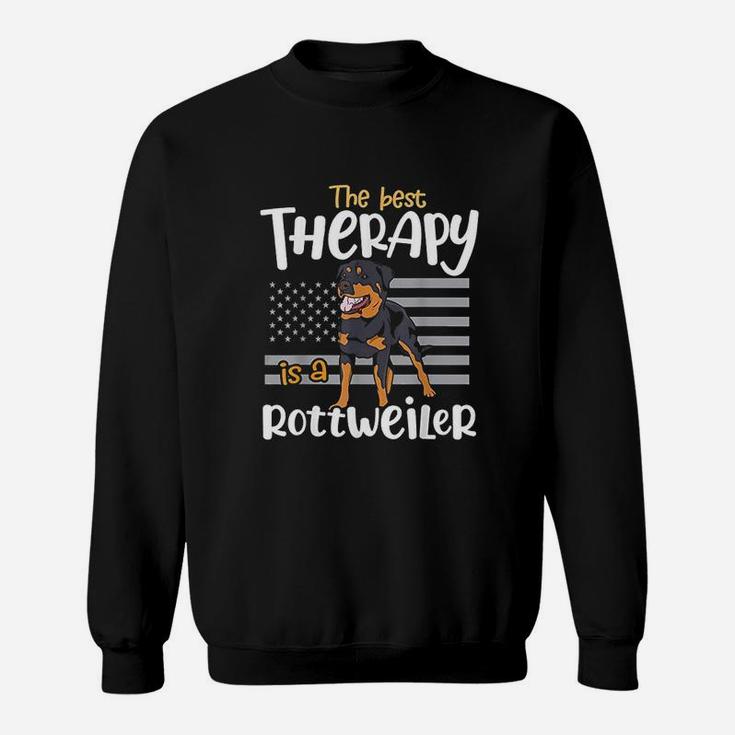 The Best Therapy Rottweiler Rottie Dog Mom Dad Funny Gift Sweat Shirt