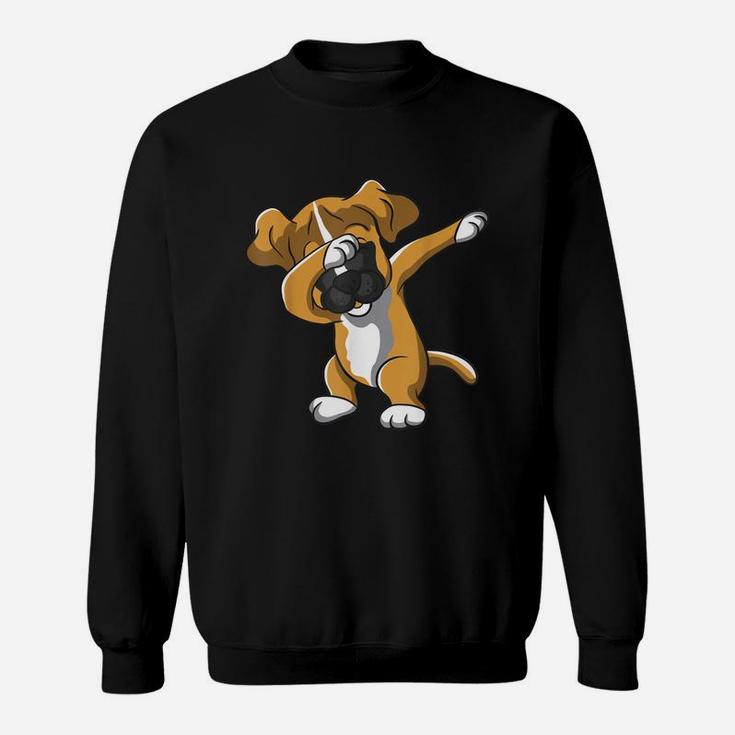 The Dabbing Boxer Dog Kids Boxer Dog Sweat Shirt