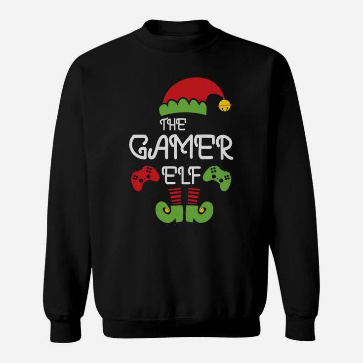 The Gamer Elf Family Matching Christmas Gift Ideas Sweatshirt