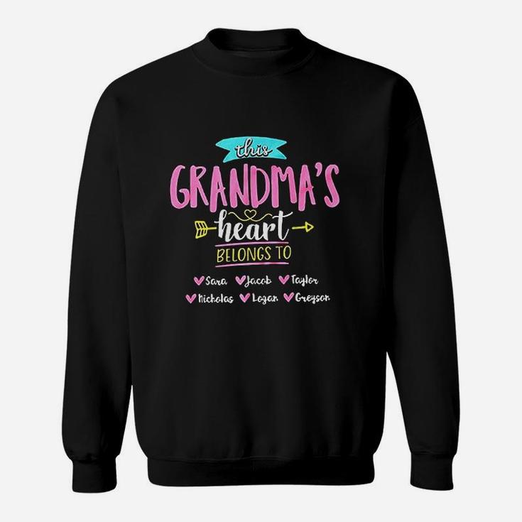 This Grandmas Heart Belongs To Mom Sweat Shirt