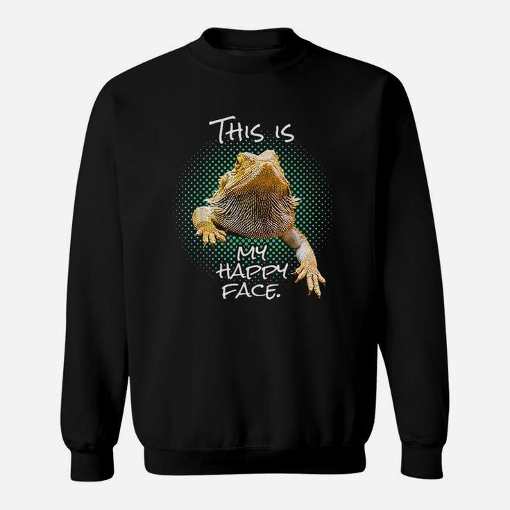 This Is My Happy Face Bearded Dragon Funny Reptile Sweat Shirt
