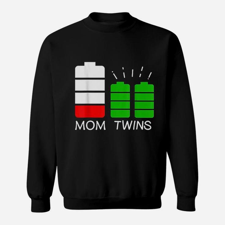 Twin Mom Low Battery Tired Mom Of Twins Sweat Shirt