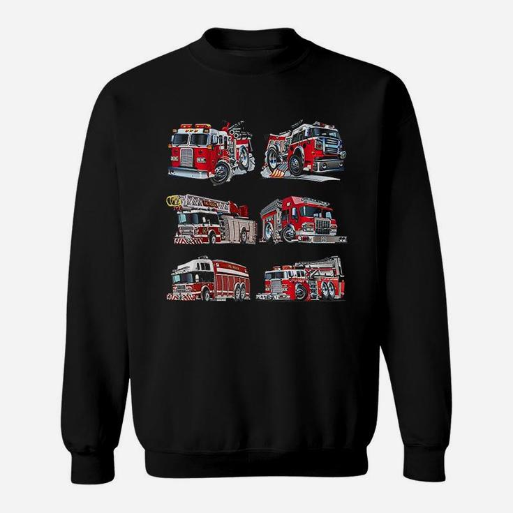 Types Of Fire Truck Boy Toddler Kids Firefighter Xmas Gifts Sweat Shirt