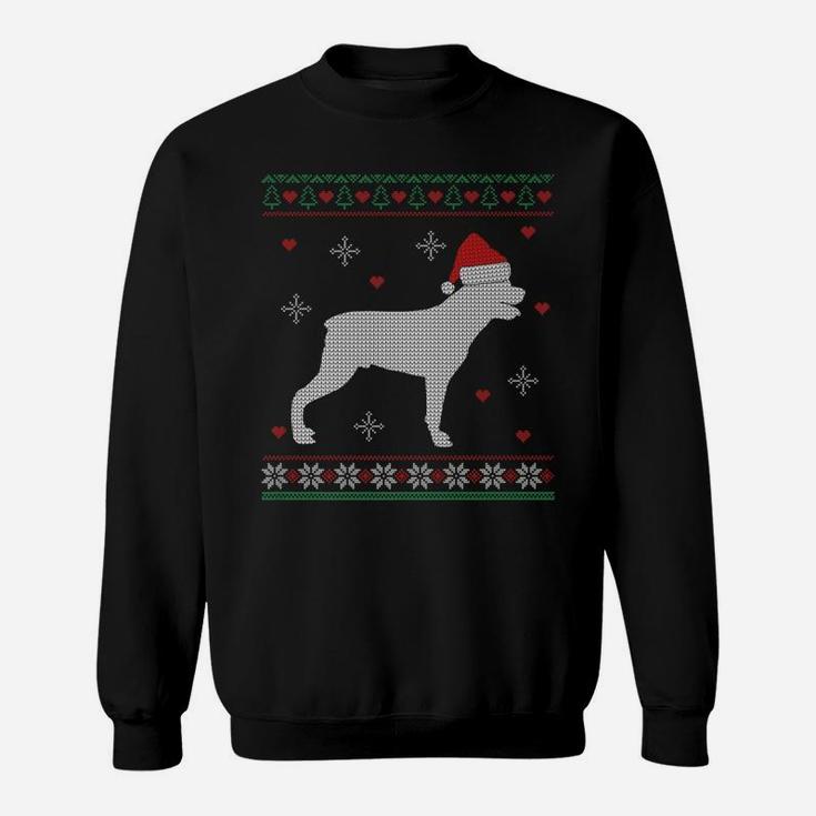 Ugly Christmas Rottweiler Funny Gift Dog Lover Sweat Shirt
