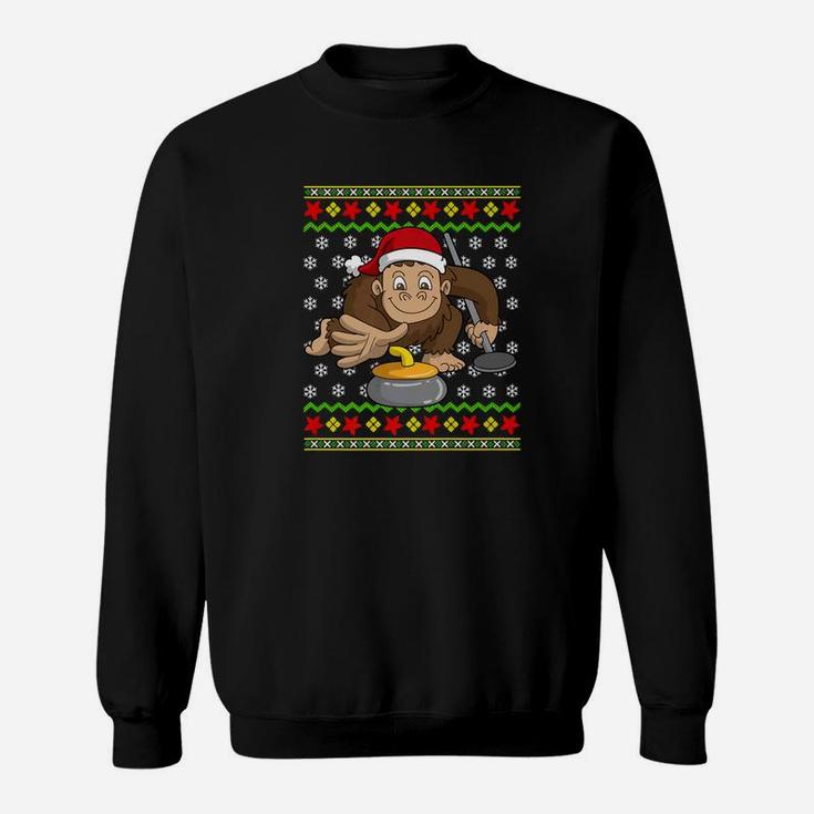 Ugly Christmas Sweater Bigfoot Sasquatch Gift Sweat Shirt