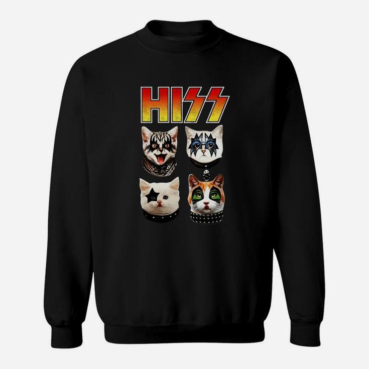 Unisex Vintage Concert Hiss Metal Rock Funny Kitties Cats Sweat Shirt