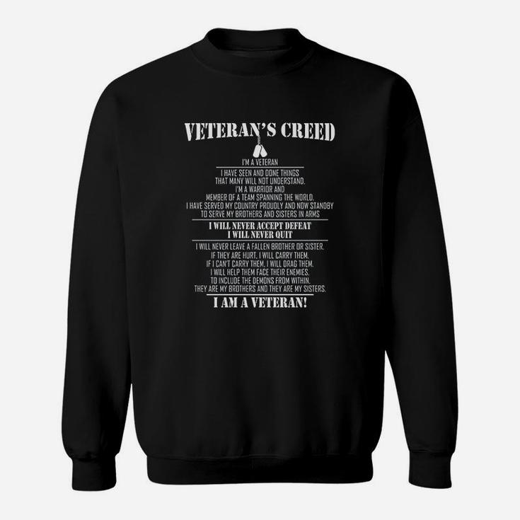 Veterans Creed Im A Veteran Sweat Shirt