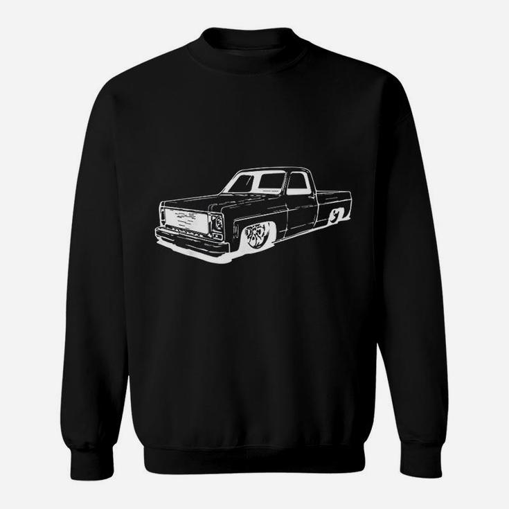 Vintage 73-87 Mini C10 Truck Slammed Graphic Sweat Shirt