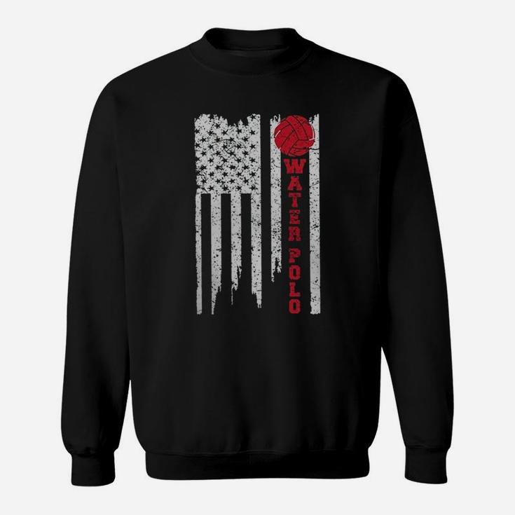 Vintage American Flag Water Polo Sweat Shirt
