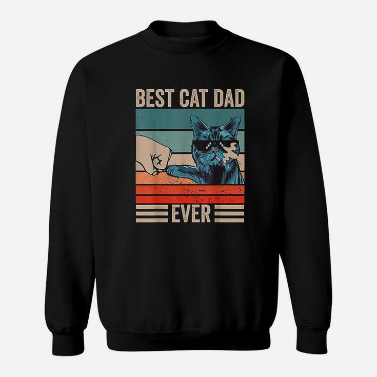 Vintage Best Cat Dad Ever Fathers Day Gifts Sweat Shirt