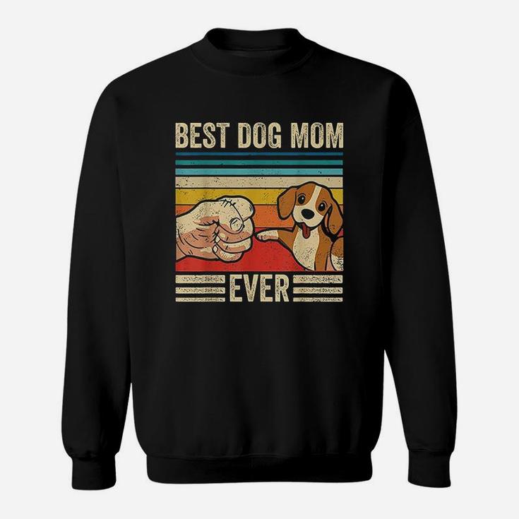 Vintage Best Dog Mom Ever Unique Gifts For Mom Sweat Shirt