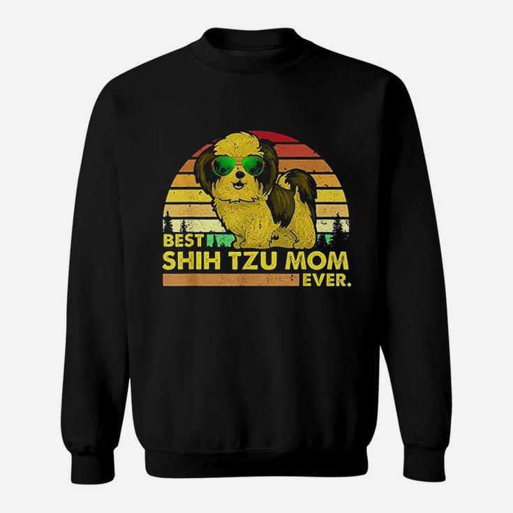 Vintage Best Shih Tzu Mom Ever Dog Sweat Shirt
